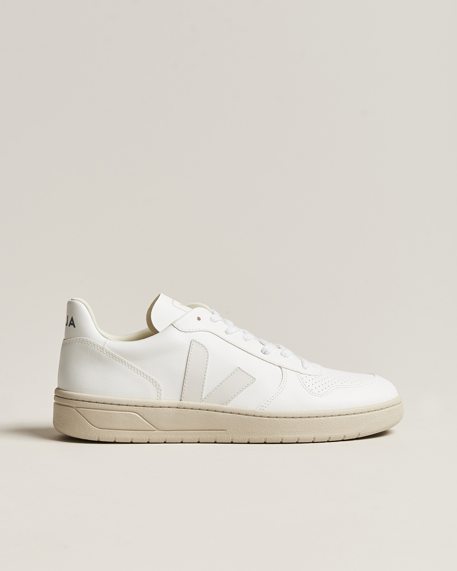Men | Veja V-10 Vegan Leather Sneaker Full White | Veja | V-10 Vegan Leather Sneaker Full White