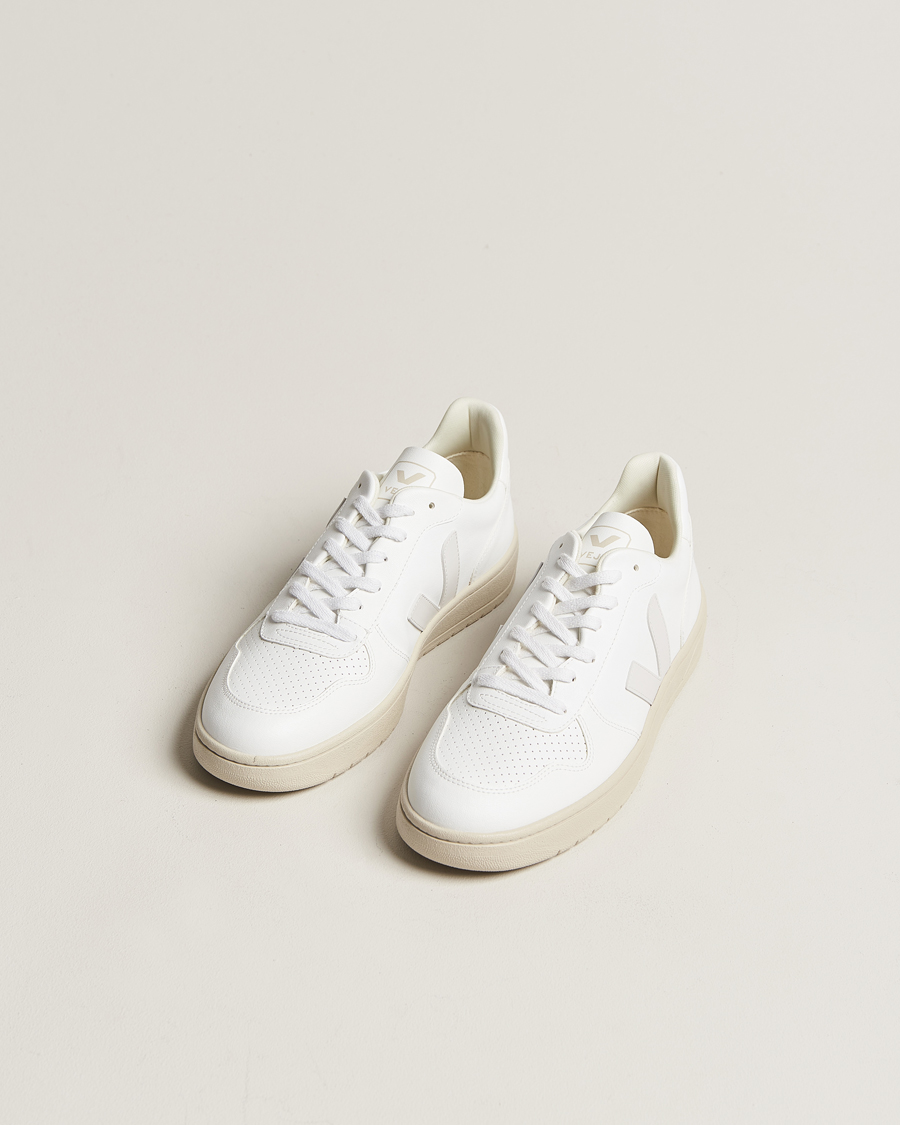 Men | Veja V-10 Vegan Leather Sneaker Full White | Veja | V-10 Vegan Leather Sneaker Full White