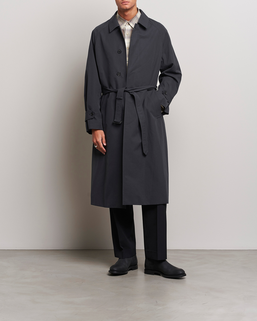 Men | Coats & Jackets | Auralee | Finx Gabardine Trench Coat Black