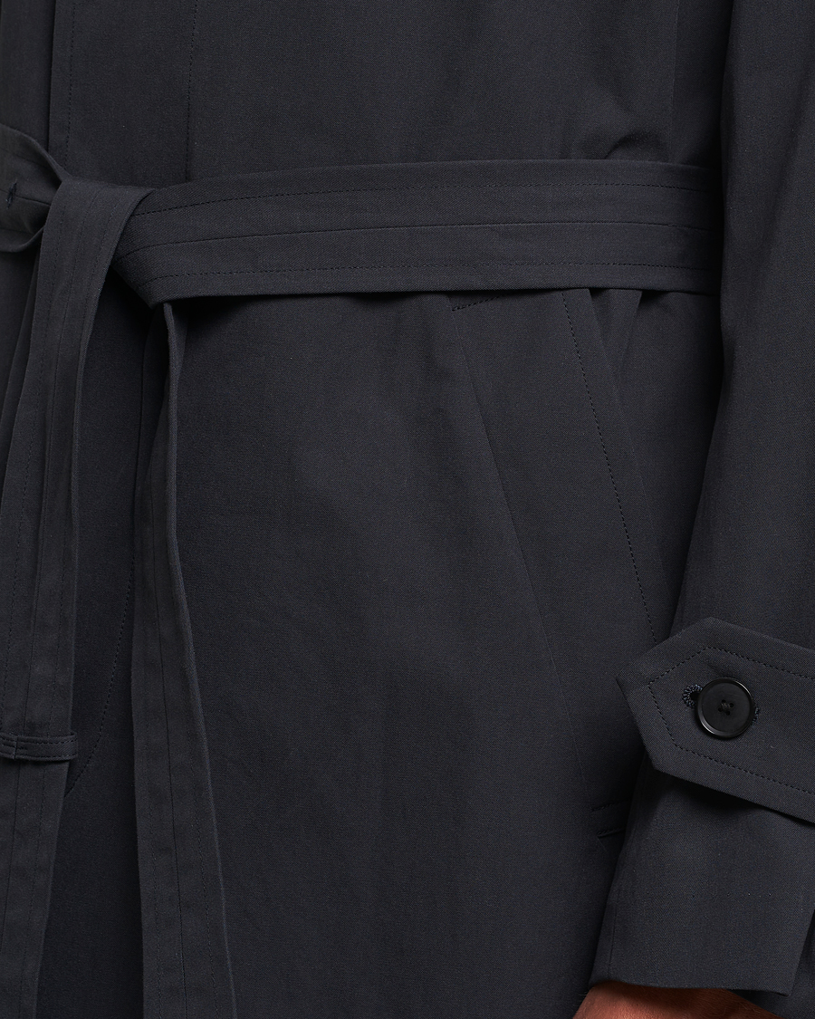 Men | Coats & Jackets | Auralee | Finx Gabardine Trench Coat Black