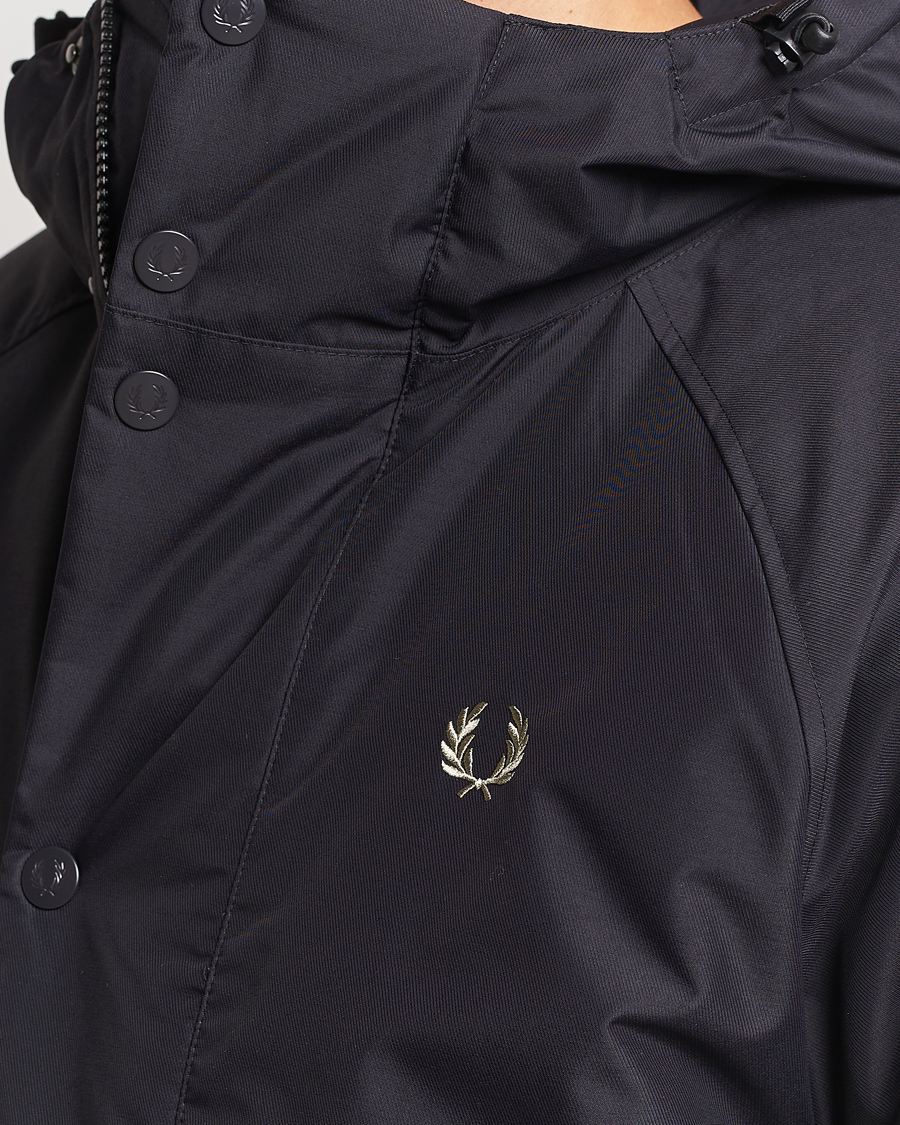 Men | Coats & Jackets | Fred Perry | Padded Zip Through Parka Black