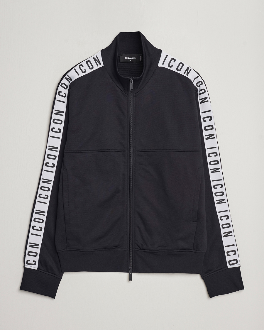 Men | Sweaters & Knitwear | Dsquared2 | Dean Sport Full Zip Track Jacket Black