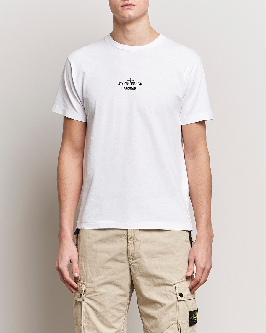 Men | T-Shirts | Stone Island | Archivio Print T-Shirt White