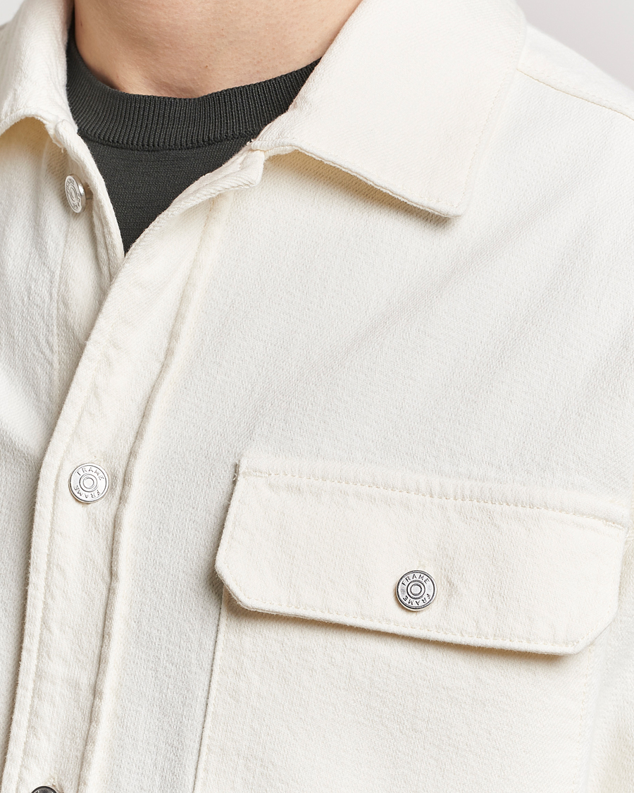 Men | Shirts | FRAME | Textured Terry Overshirt Off White
