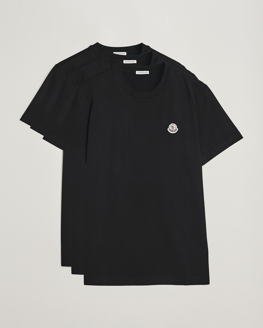 Men | T-Shirts | Moncler | 3-Pack T-Shirt Black