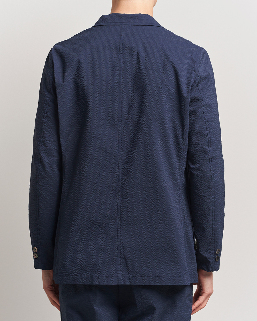 Men | Blazers | BEAMS PLUS | Seersucker Blazer Navy