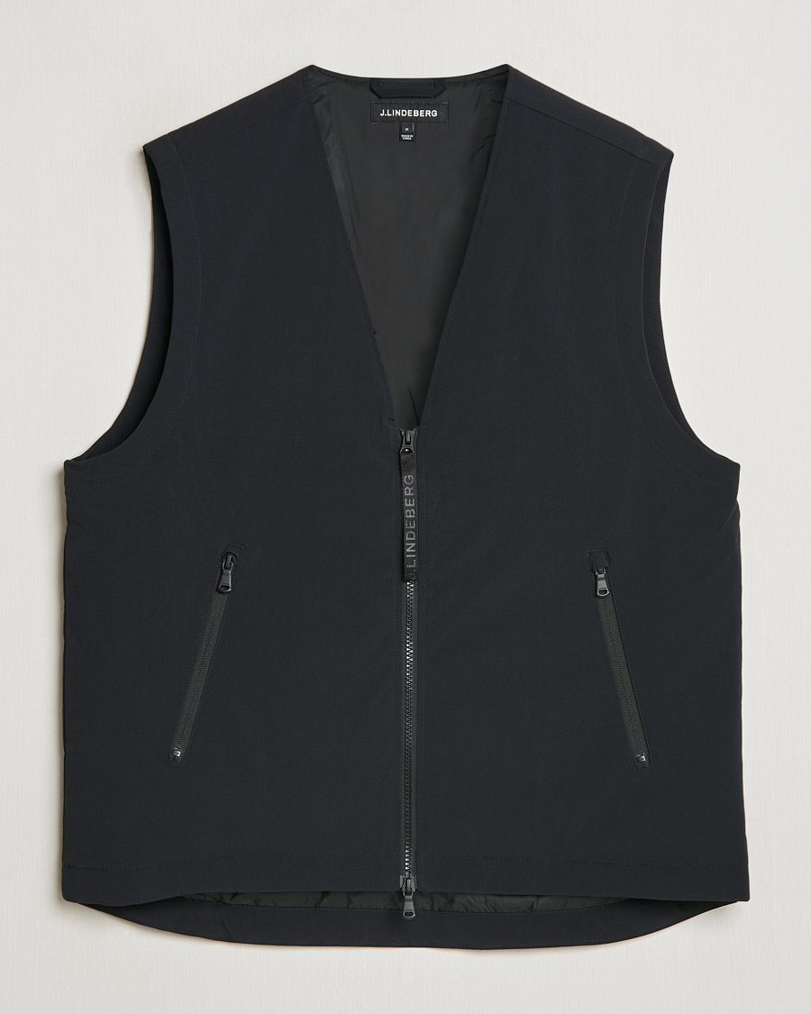 Men | Coats & Jackets | J.Lindeberg | Cain Primaloft Padded Vest Black