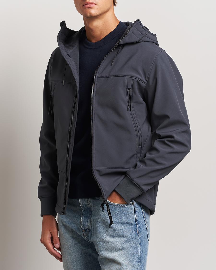 Men | Coats & Jackets | C.P. Company | CP Shell Hooded Jacket Grey Black