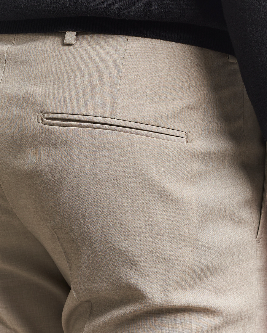 Men | Trousers | Tiger of Sweden | Tenuta Wool Trousers Sand