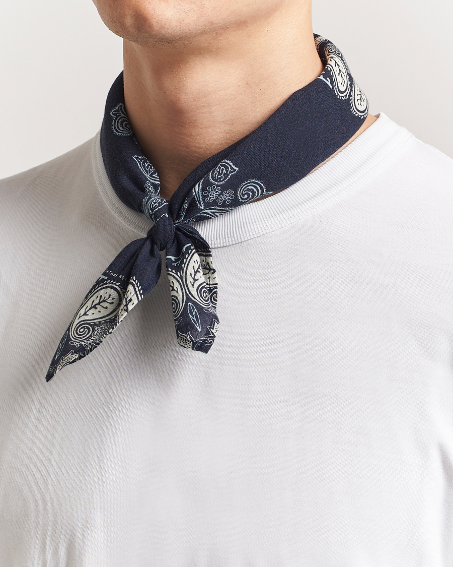 Men | Dress Scarves | Nudie Jeans | Ingrid Paisley Bandana Navy