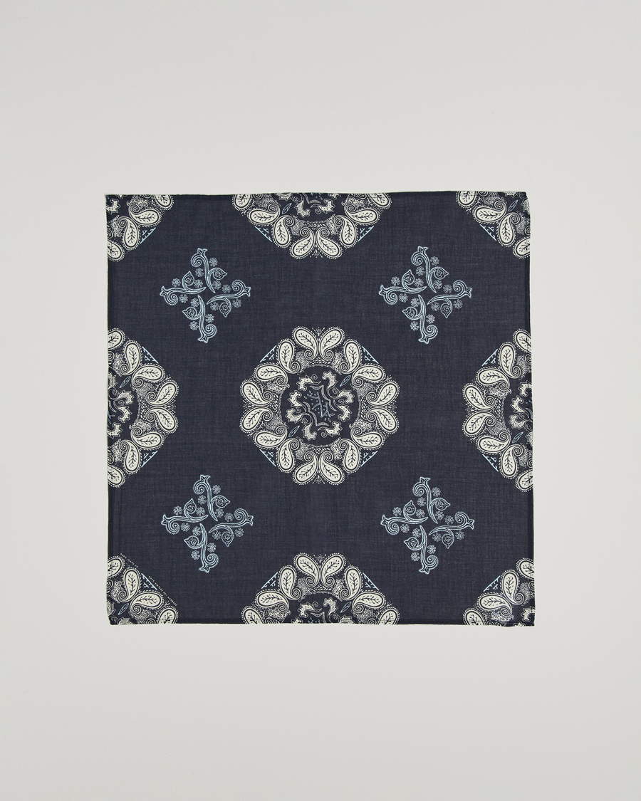 Men | Dress Scarves | Nudie Jeans | Ingrid Paisley Bandana Navy
