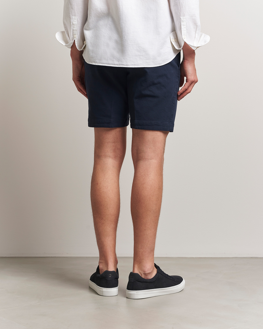 Men | Shorts | BOSS BLACK | Slice Structured Cotton Shorts Dark Blue