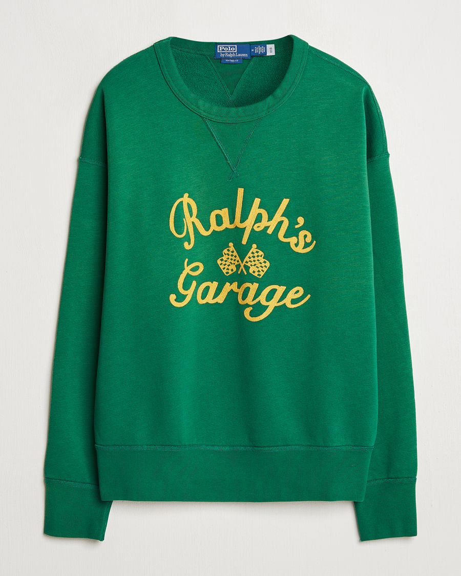 Men | Sweaters & Knitwear | Polo Ralph Lauren | Ralph's Garage Sweatshirt Tennis Green