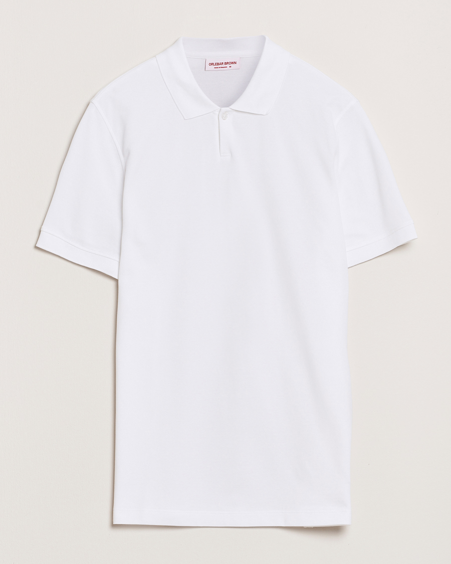 Men | Polo Shirts | Orlebar Brown | Bruno Organic Cotton Pique White