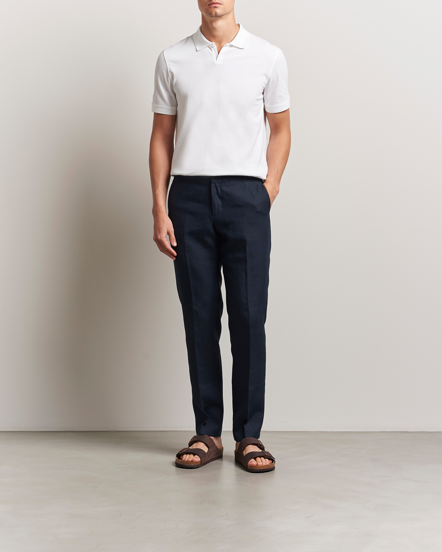 Men | Polo Shirts | Orlebar Brown | Bruno Organic Cotton Pique White