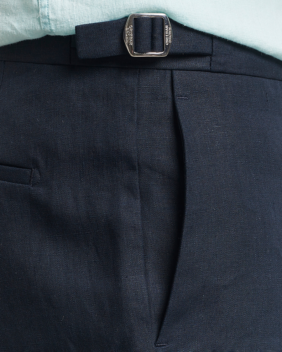 Men | Shorts | Orlebar Brown | Norwich Italian Linen Shorts Night Iris