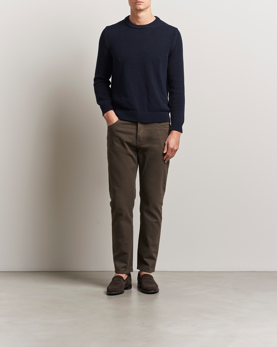 Men | Trousers | Incotex | 5-Pocket Cotton Stretch Pants Dark Brown