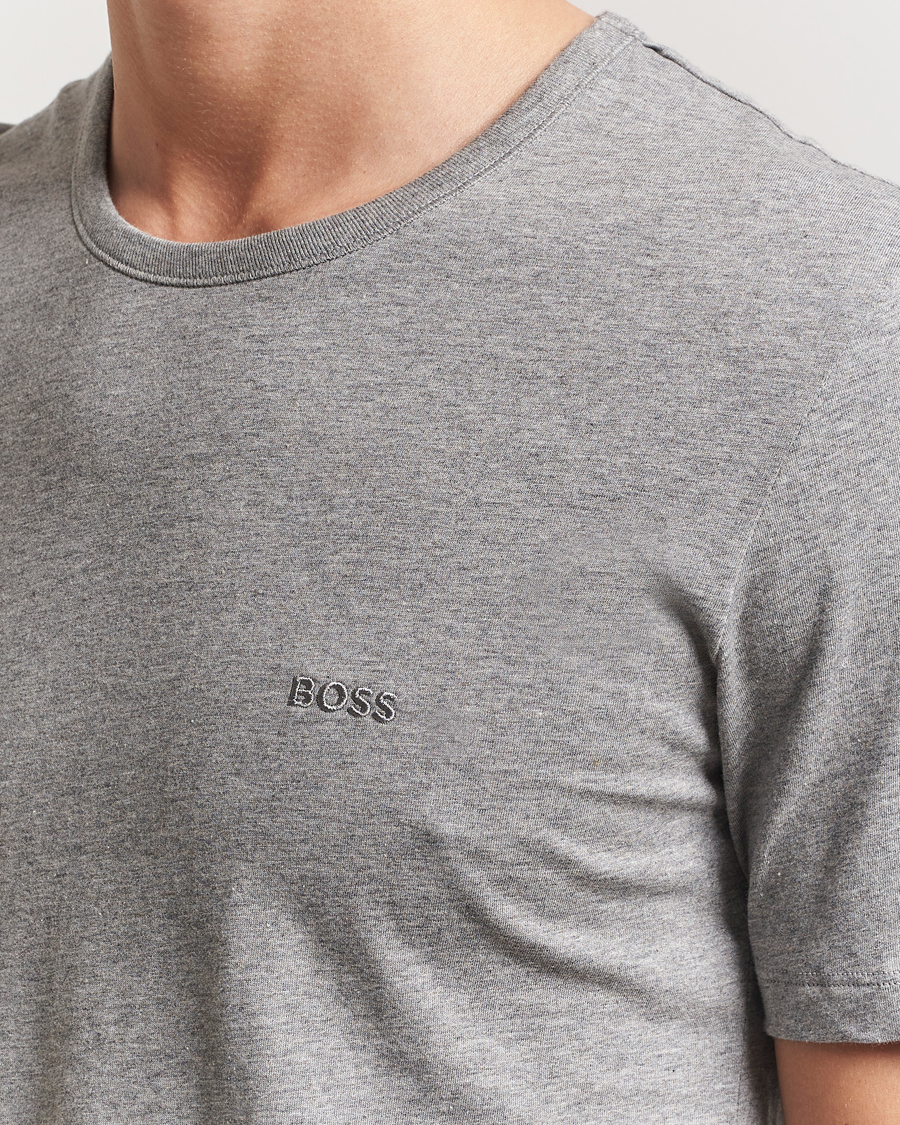 Men | T-Shirts | BOSS BLACK | 3-Pack Crew Neck T-Shirt White/Grey/Black